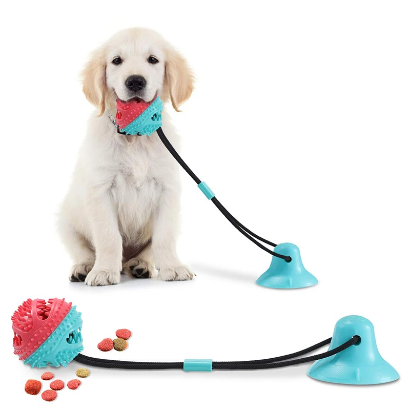 Kutya rágós tapadókorong Kötélhúzás játék interaktív kisállatrágók puzzle fogkefe moláris golyó fogtisztítással és élelmiszer-adagolással