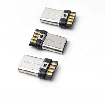 100PCS C típusú apa USB adatvonal interfész csatlakozó USB adatkábel interfész 8 tűs véletlenszerű tűszínek