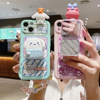 Sanrio Cinnamoroll My Melody rajzfilm telefontok iPhone 15 14 13 12 11 Pro Max Mini XR XS 8 X 7 SE 2020 lányok leejtésgátló tok
