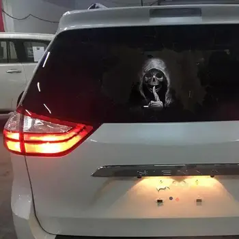 Halloween koponya matrica Autó hátsó szélvédő néma horror hangulat matricák Auto Ablak Fesztivál dekoráció Fali autó matricák