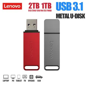 ÚJ Lenovo USB 3.1 flash meghajtó 2 TB nagy sebességű pen drive 1 TB 512 GB vízálló C típusú USB PenDrive számítógépes tárolóeszközökhöz