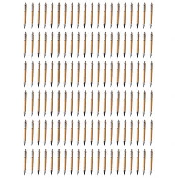 120 db/tétel bambusz golyóstoll tollal Kapcsolat toll Irodai és iskolai kellékek Tollak és írószerek Ajándékok