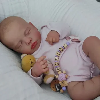 49cm Újszülött baba alvó baba LouLou kézzel festett 3D bőr látható vénákkal Puha baba baba gyermekajándéknak