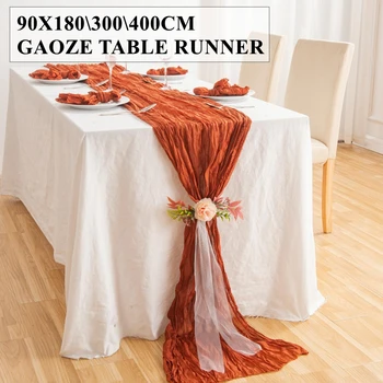 3ft szélességű géz sajtkendő asztali futó esküvői terítő futók bankett esemény parti dekorációhoz