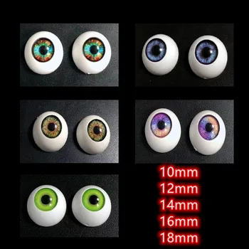 1 pár10MM 12mm/14mm/16mm/18mm Szemgolyó DIY játék kiegészítők Szem plüss állati szem kiegészítők baba szemgolyó Bjd baba szemek