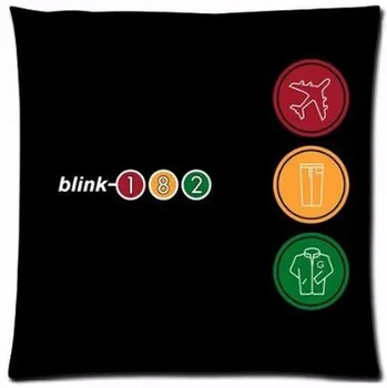 1 db Ingyenes szállítás Rock Blink-182 Band Népszerű zenekar Színes minta Egyedi design Nagyszerű ajándék Otthoni dekoratív négyzet alakú párnahuzatok