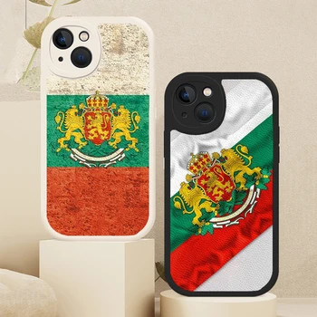Bulgária zászló útlevél térkép telefontok iPhone 13 12 11 14 Pro Max Mini 7 8 Plus X XS XR báránybőr védőtok