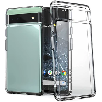 Átlátszó telefontok Google Pixel 6 7 Pro telefonhoz Pixel 6A szilikon ütésálló hátlap Ultra vékony vékony puha átlátszó TPU tok