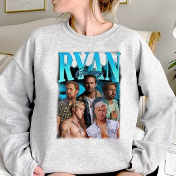 Ryan Gosling kapucnis pulóverek nők vintage grafika Koreai stílusú pulóver női 90-es évek pulóver