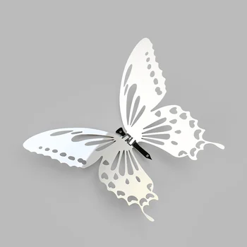 2PC Lézeres áttört 3D pillangó rozsdamentes acél medál scrapbook Kézműves Tündér Esküvői Party Fal lógó Ékszer dísz