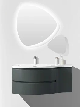 Keskeny szélű mosdószekrény Fürdőszoba mosdó Kézi mosó mosdó Nagy hasú kör alakú ív alakú festék Fürdőszoba szekrény