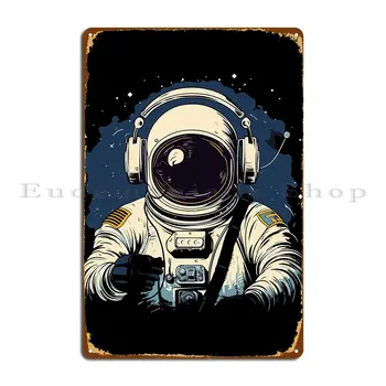 Űrhajós Zenei Klub Ház Fémtábla plakát tervezés Egyedi klasszikus falbarlang Ón tábla plakát testreszabása