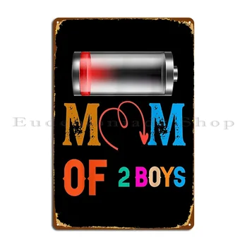 2 fiú anyja Fém jel Mozi plakettek Rozsdás nyomtatás Otthoni ón tábla poszter