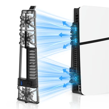 Hűtőventilátor PS5-höz Vékony konzolventilátor PS5-höz Vékony játéktartozékok LED-es világításhűtő rendszerrel