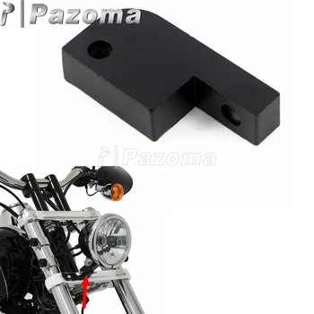 fekete motorkerékpár fényszóróhosszabbító blokk Fényszóróblokk Harley Dyna Street Bob Wide Glide 39mm 49mm fényszóró burkolat