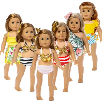 2023Új bikini Fit for American Girl Doll Clothes 18 hüvelykes baba , Christmas Girl Gift (csak ruhákat árul)