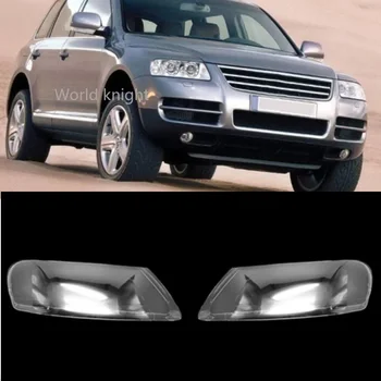 Automatikus fényszóróhéj Volkswagen VW Touareg 2003 2004 2005 2006 autó első fényszóró lencsefedél Lámpabúra üveg lámpafedél sapkák