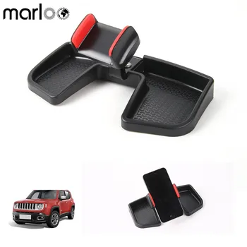 Marloo Car Dash mobiltelefon-tartó ABS tárolódobozzal 360 fokkal elforgatható GPS konzol Automatikus mobil tartó Jeep Renegade 15-17 számára