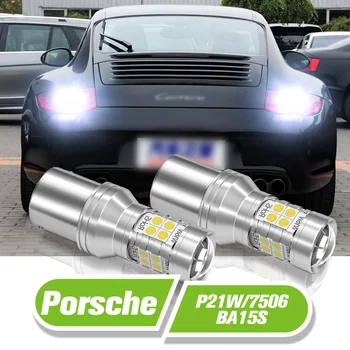 Porsche 911 Boxster Cayenne Carrera GT Cayman 2006-2012 LED hátrameneti lámpa P21W BA15S 1156 2db tartalék lámpa tartozékok
