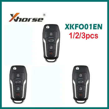 1/2/3db Xhorse XKFO01EN autós távirányító kulcs 4 gomb Univerzális VVDI vezetékes távirányító kulcs a Ford Condor VVDI Key Tool angol változatához