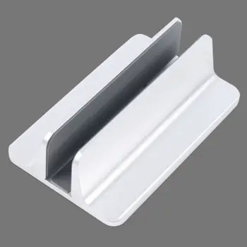 Alumínium függőleges laptop állvány Macbook Air Pro asztali tartóhoz Konzol Ezüst