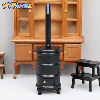 1db 1:12 méretarányú mini tűzhely kémény modell babaház miniatűr kiegészítők konyhai játékbabaház bútor dekoráció