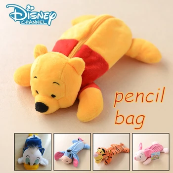 Disney Micimackó Mackó ceruzatáska rajzfilm anime toll tasak diák írószer tároló táskák toll doboz lány aranyos plüss nagy kapacitású tok