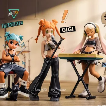 Popmart Peachriot Fame In Hope sorozat Blind Box Aranyos zenekar stílusa Lucky Box Mystery Box Kawaii Anime figurák Lány születésnapi ajándékok