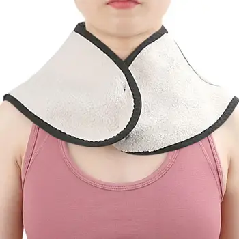 Nyakmelegítő téli nyakpakolás tartós téli nyakmelegítő sűrített kétrétegű gombbal Puha termikus nyakszárvédő 360