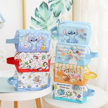 Disney Stitch lányok sminktáska Aranyos női táska Egészségügyi betét kozmetikai kulcs Fejhallgató gyógyszer Sundries tároló táska ajándék