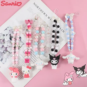 Kawaii babák Zsinór Aranyos Cinnamoroll Kuromi Mymelody Hello Kitty kulcstartók Gyöngyös lánc Kawaii táskák Medálok Kiegészítők