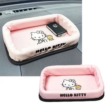 Hello Kitty autós tároló doboz Kawaii Kt Cat Auto Interior Center konzol tárolótok Multifunkcionális mobiltelefon elhelyezési doboz