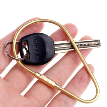 Kézzel készített tök sárgaréz kulcstartó kulcstartóhoz kulcstartóhoz kulcslánc leejtéséhez