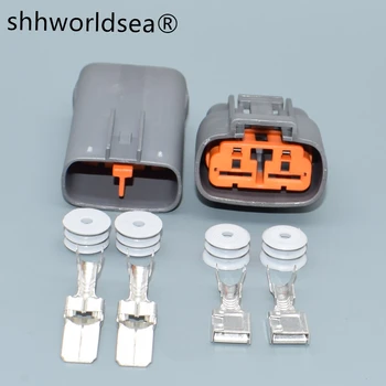 shhworldsea 2 tűs tömítésű sorozat 7,8 mm-es autóipari csatlakozó apa vagy anya kábelcsatlakozó 6195-0060 6195-0057 Mazdához