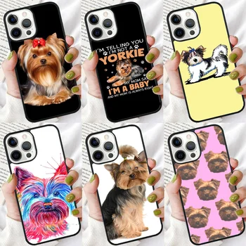 Yorkshire Terrier kutyatok iPhone-hoz SE2020 15 14 6 7 8 plus XR XS 11 12 13 Pro max puha lökhárító héjfedél coque