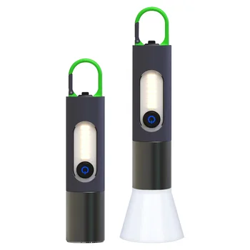 Mini zseblámpa USB újratölthető LED zseblámpa vízálló erős fáklya lámpa Kültéri kempingfény Zoom hordozható fáklya