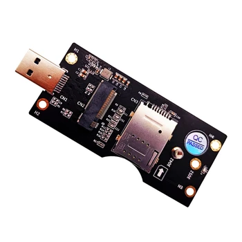 NGFF M.2 kulcs B - USB 3.0 adapter bővítőkártya SIM-kártyával 8 tűs kártyanyílás WWAN / LTE 3G / 4G / 5G modulhoz