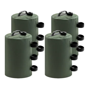 4Pcs lombkorona vízsúlyok,10L sátor vízsúlyok Nagy teherbírású lombkorona súlyok Sátrak legging kiegészítők (zöld)