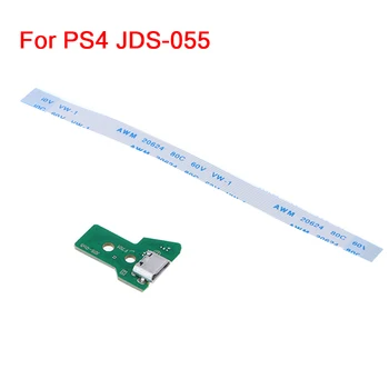 1 db JDS-055/050 USB töltőporthoz aljzat kártya 12 tűs Flex szalagkábel NYÁK-kártyával Micro USB PS4 vezérlőhöz