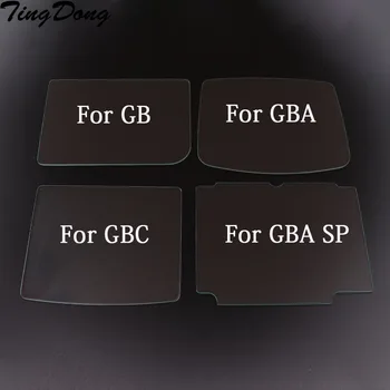  átlátszó átlátszó üveg képernyő lencse a GameBoy Color Advance SP számára GBA GB GBC GBA SP védőburkolathoz