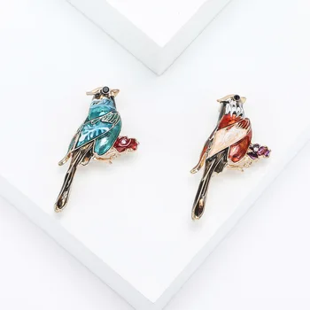 Vintage csöpögő madár bross kétszínű hölgy semleges kétszínű zománc új design kitűző irodai party ajándék