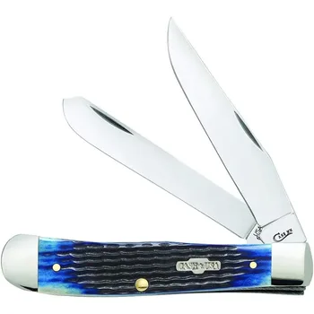 Pocket Knife Navy Blue Bone Trapper cikk #2800 - (6254 SS) - Zárt hossz: 4 1/8 hüvelyk