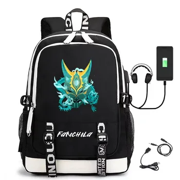 FANCHILA Anime hátizsák Iskolai könyvtáska Anime Cosplay Uniszex diákok hátizsák laptop utazási hátizsák kültéri táska
