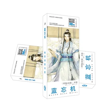 36Pcs/Set Mo Dao Zu Shi Lan WangJi Könyvjelző figura Könyvtartó Üzenetkártya Írószer könyvjelzők