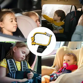 Universal Car belső üveg kiegészítő tükör Autó biztonság Baba visszapillantó tükör Auto Shatterproof Baby hátsó ülés tükör