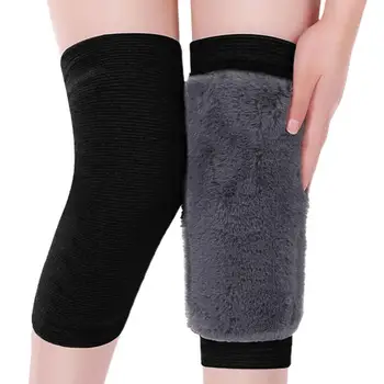 Téli plüss térdvédő Comfort termikus térdmelegítő téli lábujjak futáshoz Edzőterem jóga fitnesz rugalmas térdvédők lábujjak