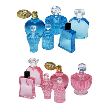 1:12 Babaház 6db/készlet parfümös üveg kiegészítők miniatűr mini játékok Babaház bútorok babaház kislány
