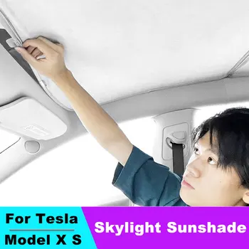 Tesla Model X S tetőablak árnyékoló hálóhoz Első üvegszárnyas ajtó tető Napernyő autó napfénytető UV védelem napernyő