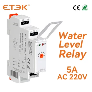 ETEK vízszint relé úszókapcsoló elektronikus folyadékszint-szabályozó ellenőrző relé 220V 5A AC 1 típusú gomb SPDT EKR8-6112