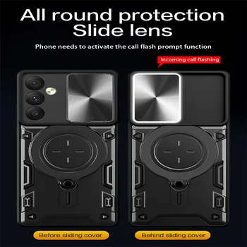 Samsung Galaxy M54 M 54 5G Case Push Pull ablak ütésálló Armor Coque készülékhez Samsung m54 m 54 5G fedő fém gyűrűtartó Etui